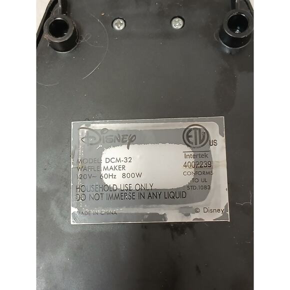 Disney Mickey Mouse Face Waffle Maker Oh Boy! DCM-32 Collectible Cooking Fun New - Picture 9 of 14